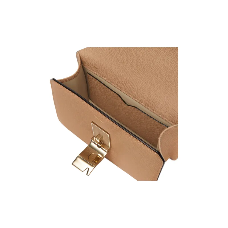 Valextra Cashmere Calfskin Shoulder Bag Crossbody Bag Mini Women's Beige-3