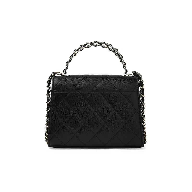 CHANEL Grain Embossed Cow Leather Flap Bag, Shoulder Bag, Crossbody Bag, Handbag Women's Black-2