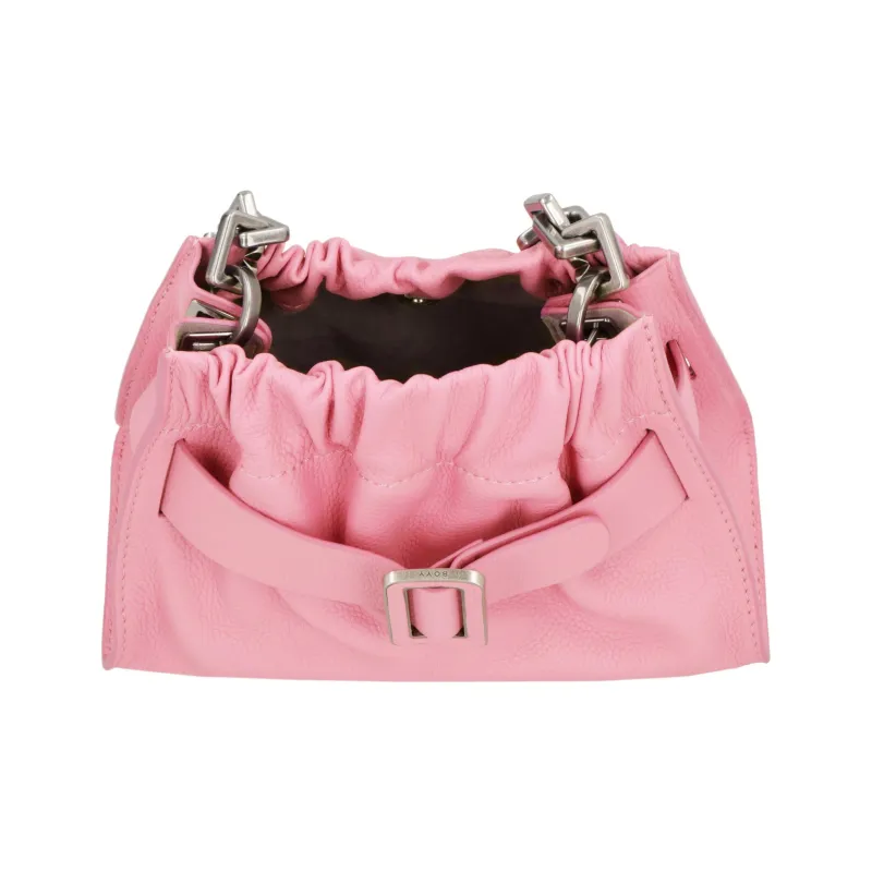 BOYY Pebbled Calfskin With Leather Handbag Shoulder Bag Women's Pink-3