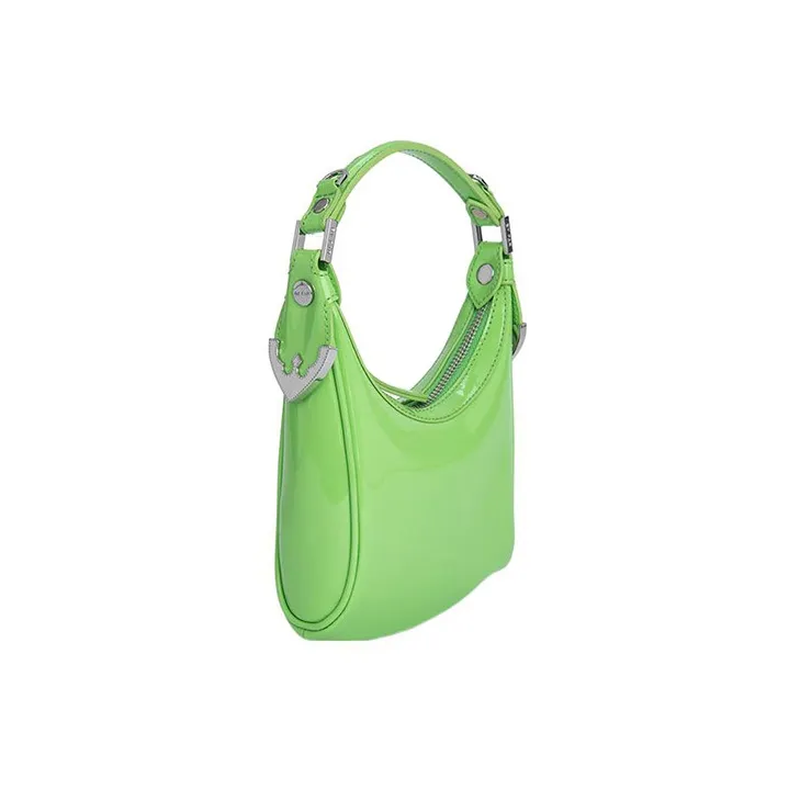 By Far Cow Leather Shoulder Bag Crossbody Bag Handbag Women's Green-2