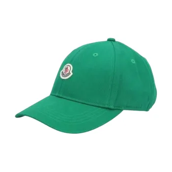 Moncler Cotton Baseball Caps Baby Green