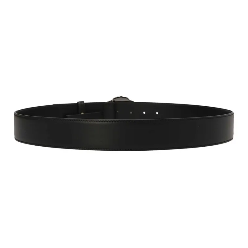 VERSACE Leather Belts Men Black-1