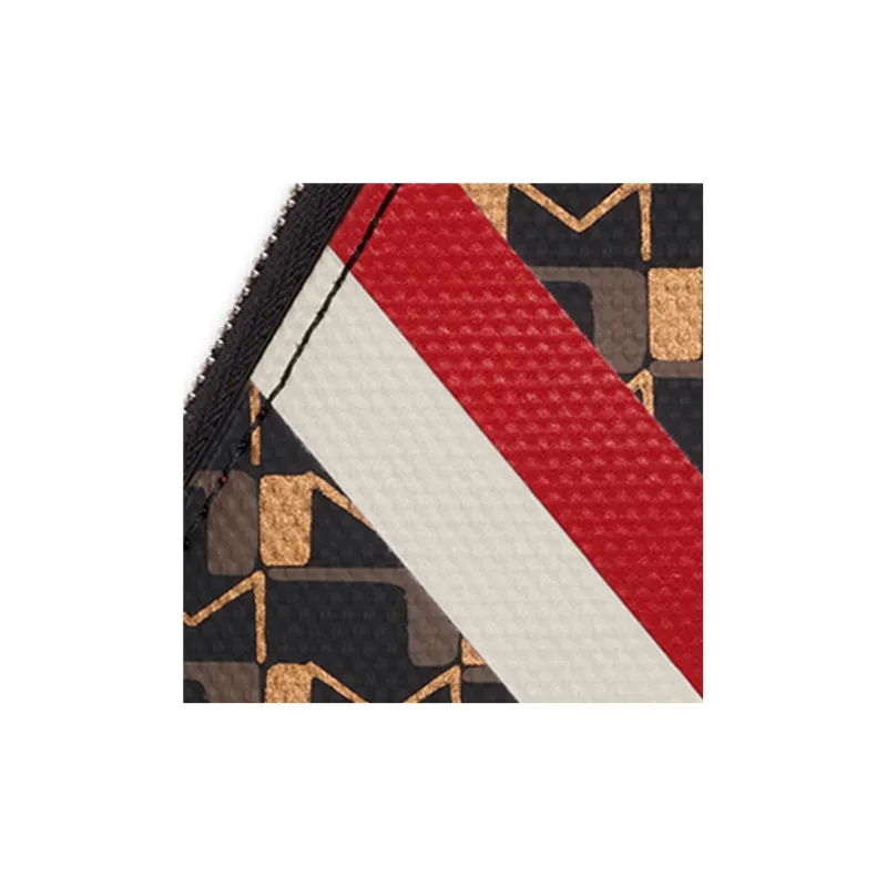 Moynat Canvas 1920 Canvas Coin Purse Men's Black/Brown/Red White-1