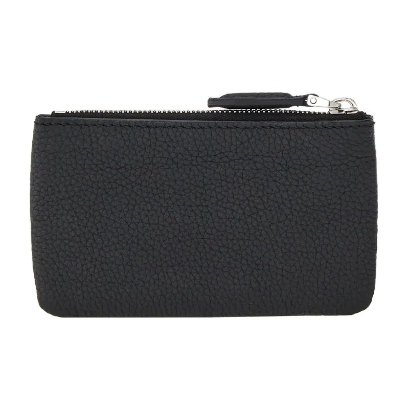 FERRAGAMO GANCINI Grained Cow Leather Key Pouch Men's Black-2