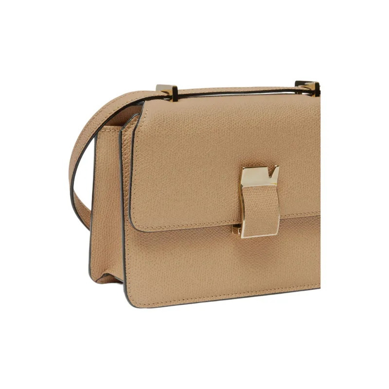 Valextra Cashmere Calfskin Shoulder Bag Crossbody Bag Mini Women's Beige-4