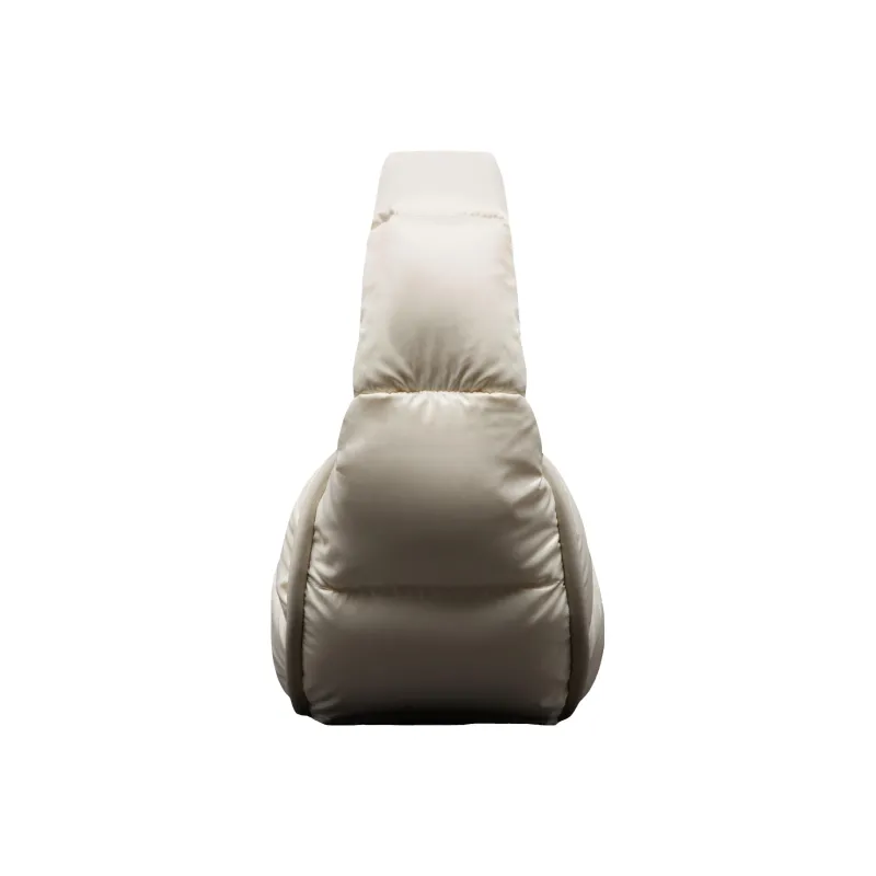 Moncler Fabric Crescent Bag, One Shoulder Handbag Women's White-1