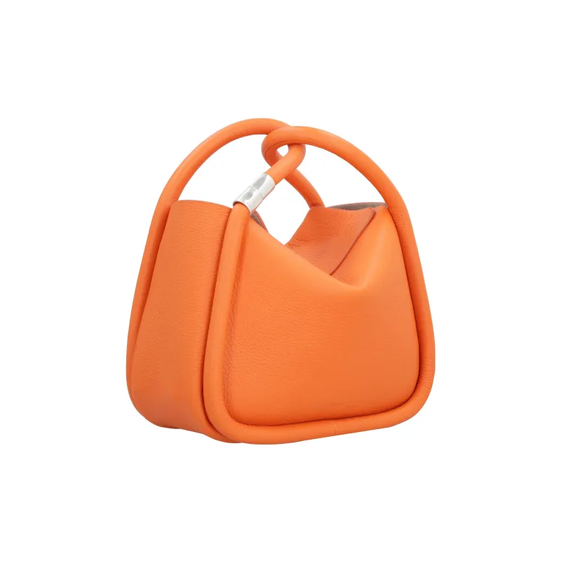 BOYY Litchi Grain Calfskin Shoulder Bag, Crossbody Bag, Handbag Women's Orange-2