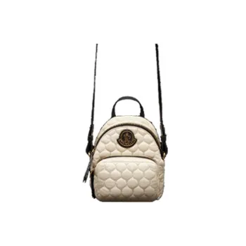 Moncler Kilia Cow Leather Shoulder Bag Crossbody Bag Small Size Women's Beige