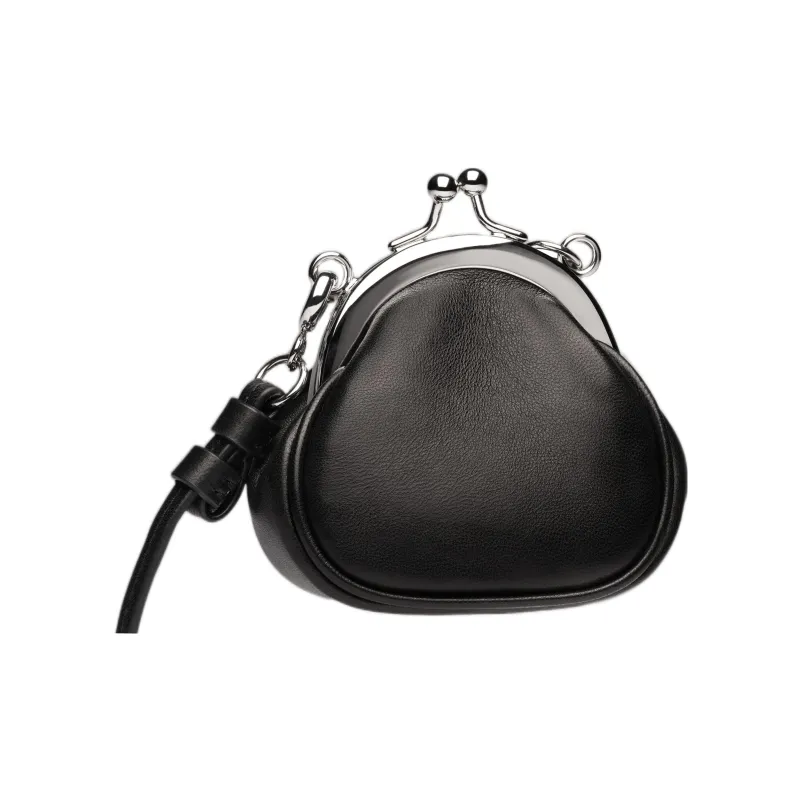 Maison Margiela Sheepskin Portable Crossbody Bag, Shoulder Bag Women's Black-0