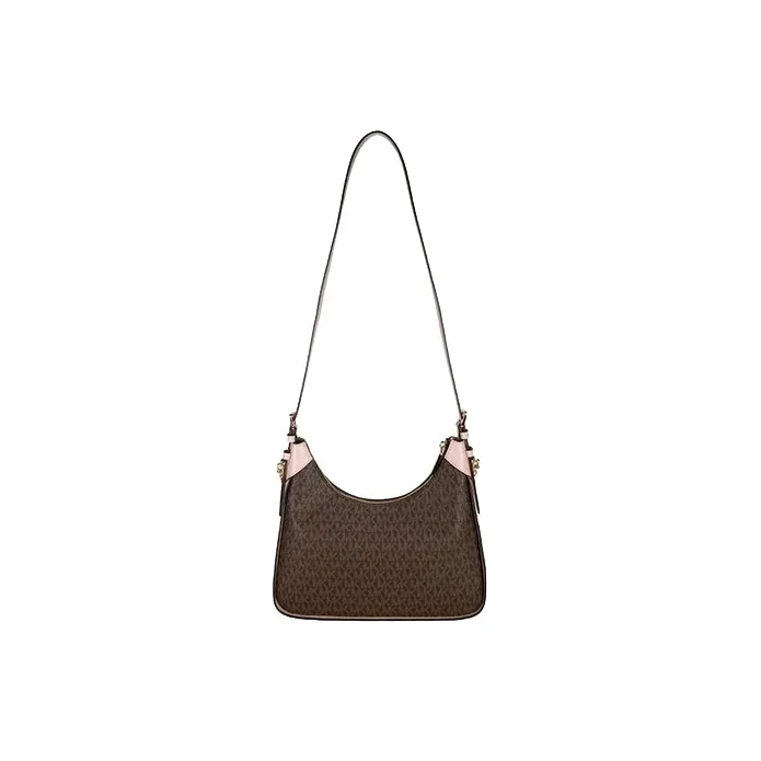 MICHAEL KORS Cow Leather Portable Crossbody Bag, Shoulder Bag Trumpets Women's Brown/Pink-4