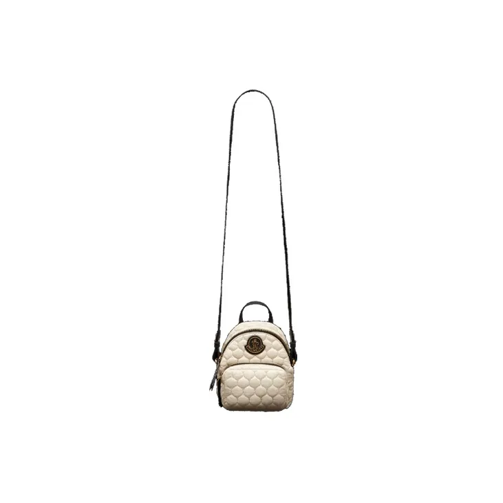 Moncler Kilia Cow Leather Shoulder Bag Crossbody Bag Small Size Women's Beige-1