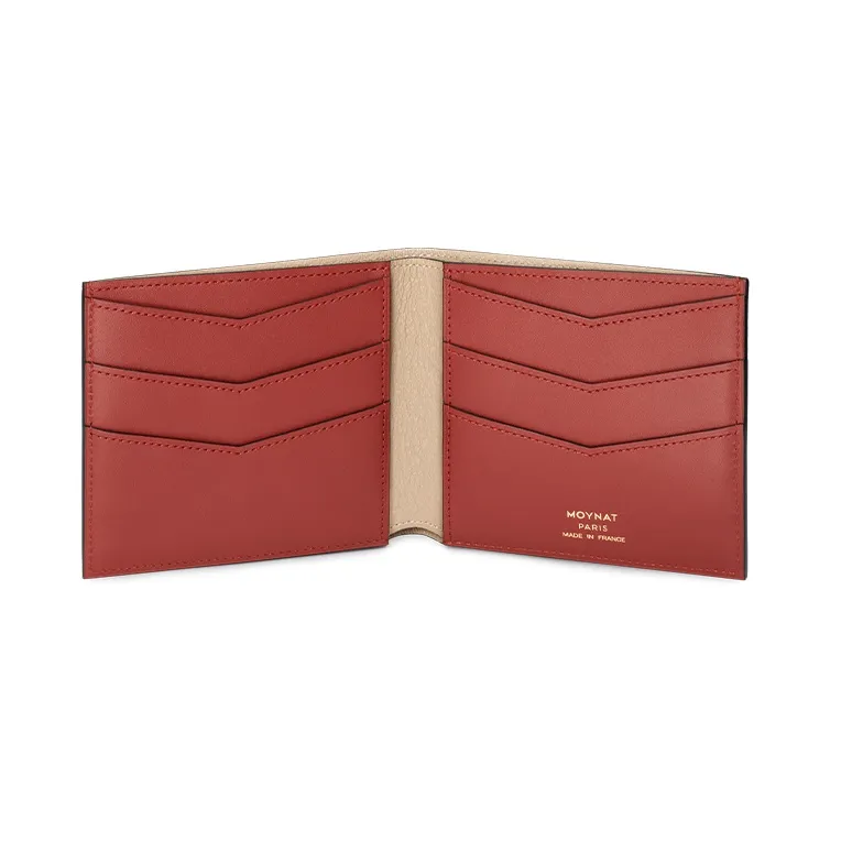 Moynat Canvas And Stripe Fabric Print Wallet Men's Red/Orange/Green-1