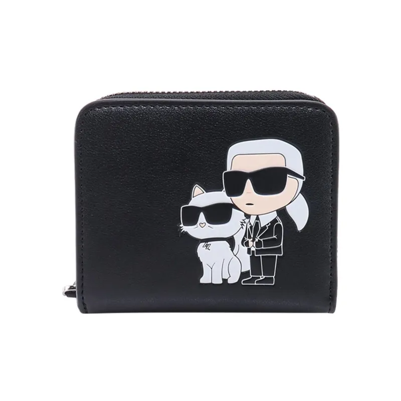 KARL LAGERFELD Leather Wallet Women's Black-0