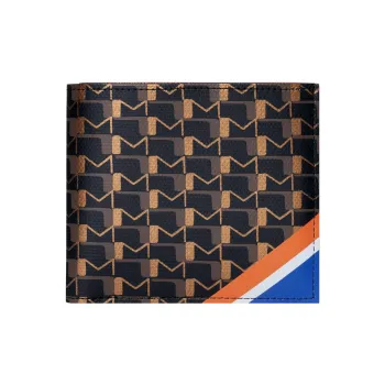 Moynat Canvas Wallet Men's Brown/Black/Blue/Orange