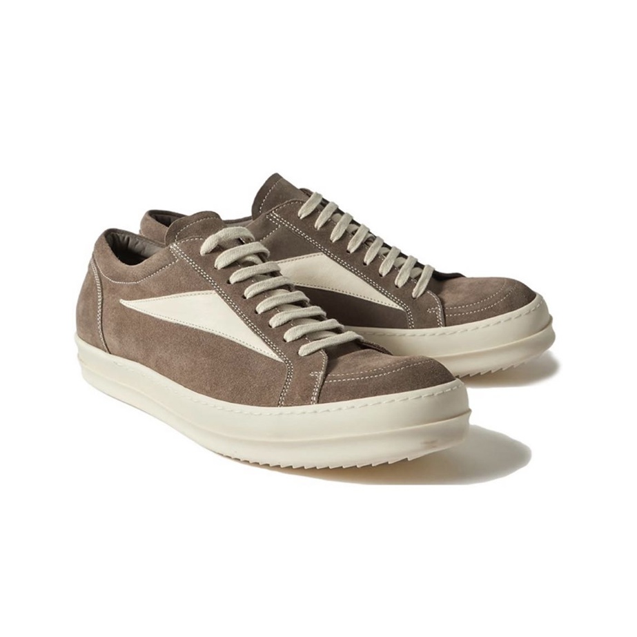 RICK OWENS Patch-detail Suede Sneakers - POIZON