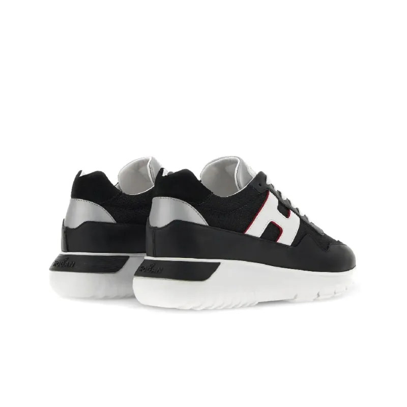 HOGAN Interactive³ Abrasion Resistant Low Top Sports Casual Shoes Men's Black-2