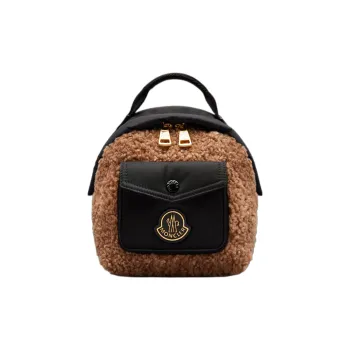 Moncler Fabric Handbag Backpack Mini Women's Camel/Black