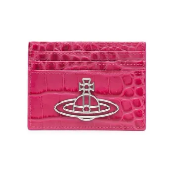 Vivienne Westwood Calfskin Wallet Regular Men's Bright Pink