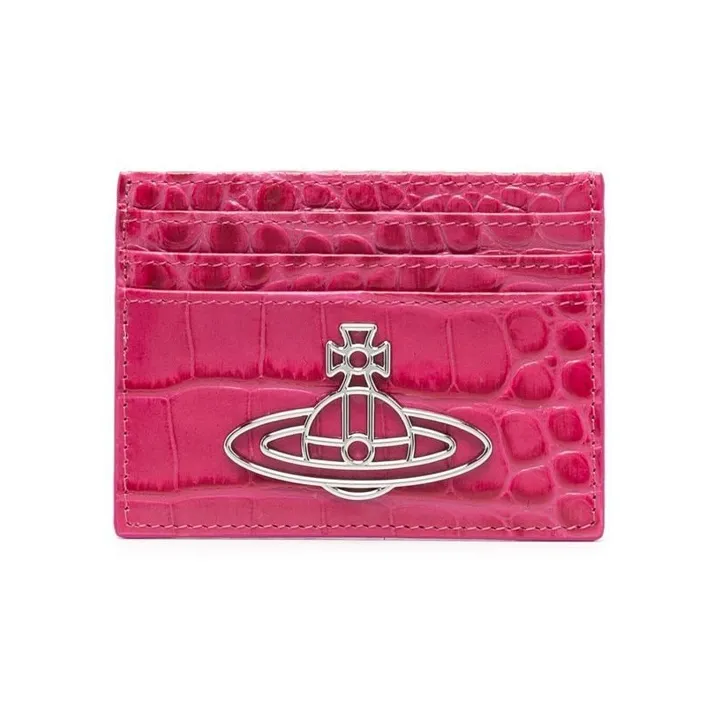 Vivienne Westwood Calfskin Wallet Regular Men's Bright Pink-0