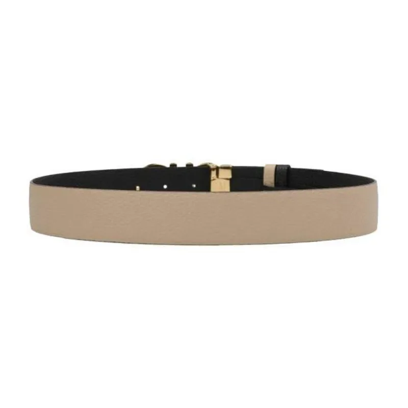 FERRAGAMO Minimalist Style Fashion Trend Versatile Smooth Buckle Belt Women's Light Brown/Black-1