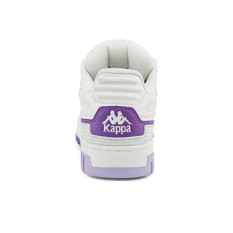 Kappa Anti Slip Wear Resistant Low Top Skateboard Shoes Women's White Purple-5