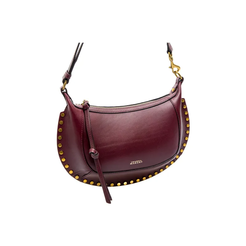 ISABEL MARANT Leather Crossbody Bag, Shoulder Bag Women's Burgundy-1