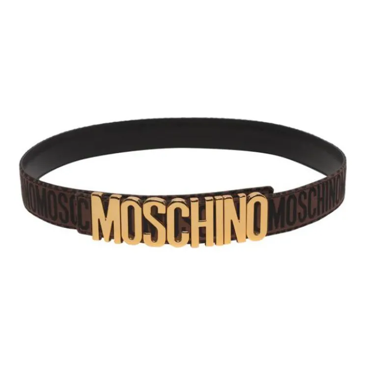 MOSCHINO Cow Leather Leather Belts Men's Brown --0