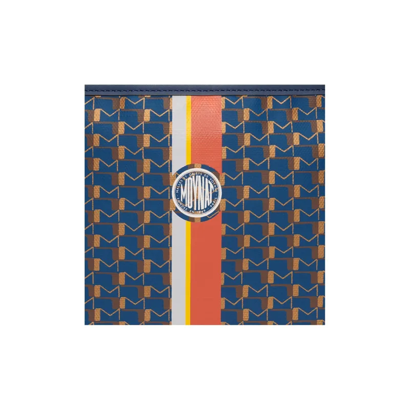 Moynat Canvas 1920 Canvas Clutch Men's Blue/Orange/White-1