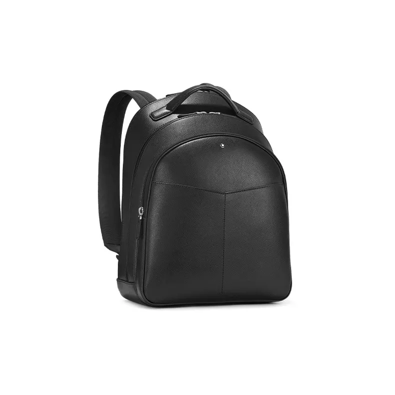 MONTBLANC Leather Backpack Medium Size Men's Black-1