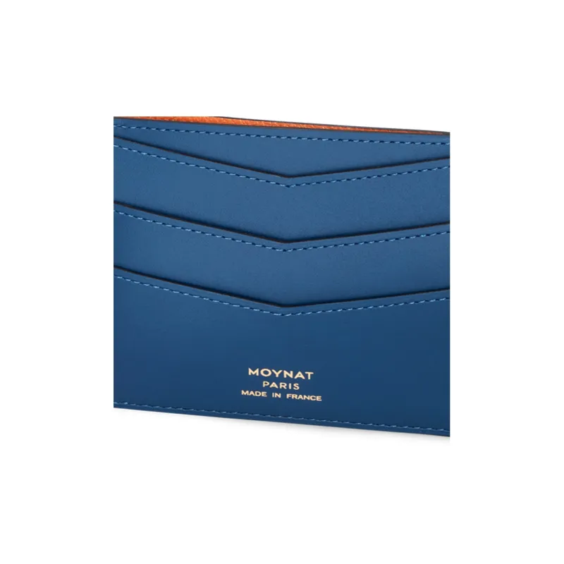 Moynat Canvas Wallet Men's Blue/Orange/White-2