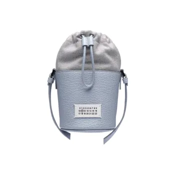 Maison Margiela 5AC Cow Leather Bucket Bag, Shoulder Bag, Crossbody Bag Mini Women's Light Blue