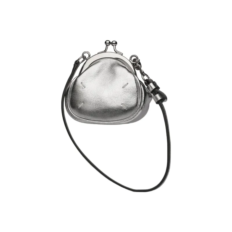 Maison Margiela Leather With Sheepskin Shoulder Bag Regular Women's Silver-1