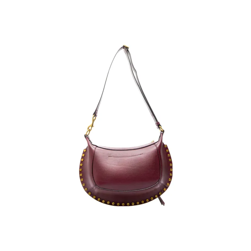 ISABEL MARANT Leather Crossbody Bag, Shoulder Bag Women's Burgundy-3