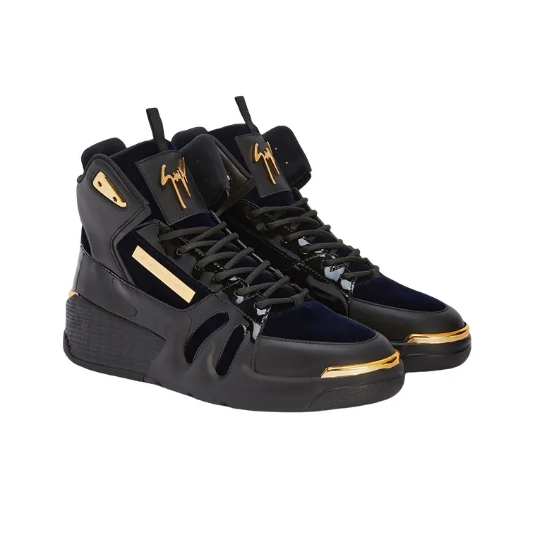 Giuseppe Zanotti/GZ Talon High Top Stylish Skateboarding Shoes Men's Black-1