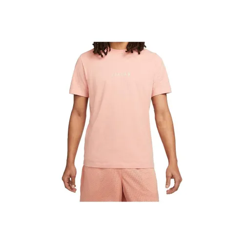 Jordan Air Men's Letter Print Short-Sleeve T-Shirt Pink