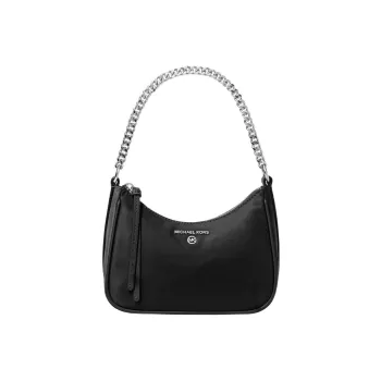 MICHAEL KORS Jet Set Charm Nylon With Leather Handbag, Shoulder Bag Women's Black
