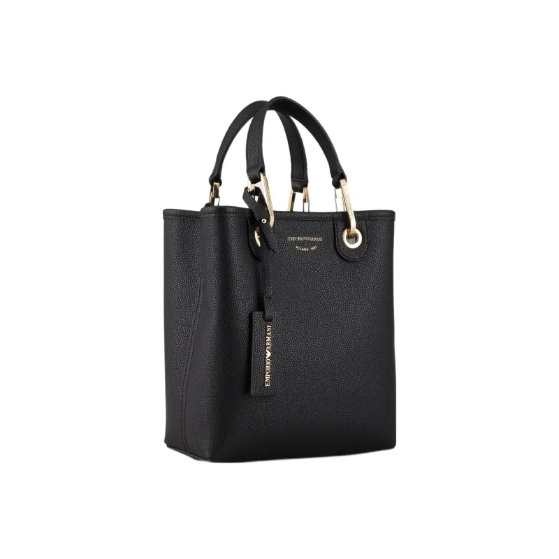 EMPORIO ARMANI Polyester Tote Bag Shopping Bag Shoulder Bag Crossbody Bag Handbags Women's Black-1