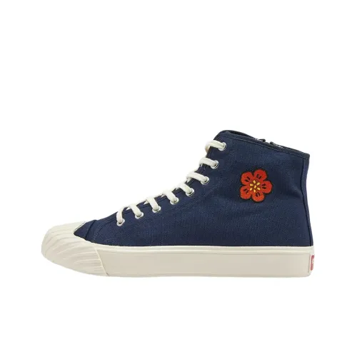 KENZO Floral-patch High-top Sneakers