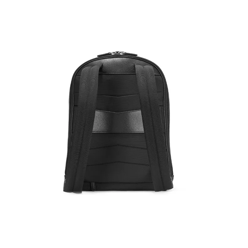 MONTBLANC Leather Backpack Medium Size Men's Black-3
