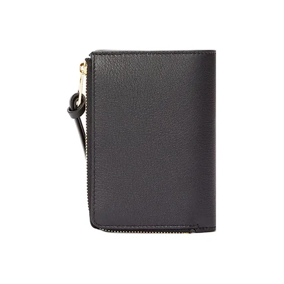 LOEWE Howls Turnip Head Collaboration Satin Cow Leather Wallet Unisex Black-3