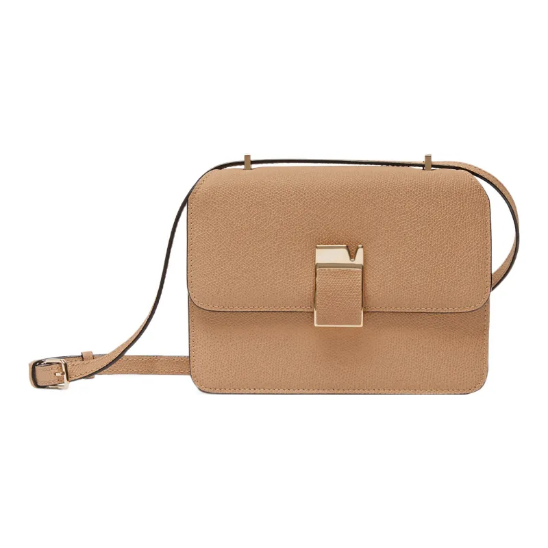 Valextra Cashmere Calfskin Shoulder Bag Crossbody Bag Mini Women's Beige-0
