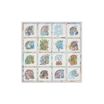 HERMES Prism Of The Noble Steed Silk Scarves Women's