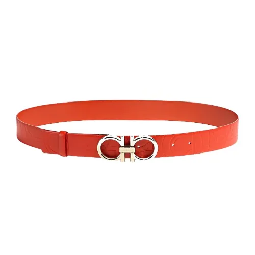 Ferragamo Leather Belt Women's Red