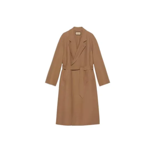 GUCCI Velvet Jackets Women's Camel