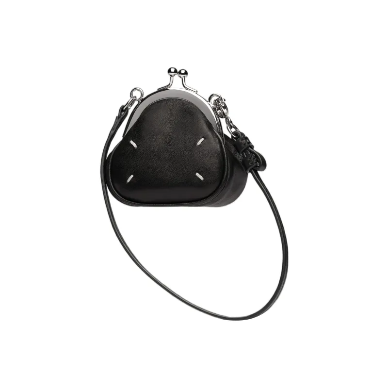 Maison Margiela Sheepskin Portable Crossbody Bag, Shoulder Bag Women's Black-1