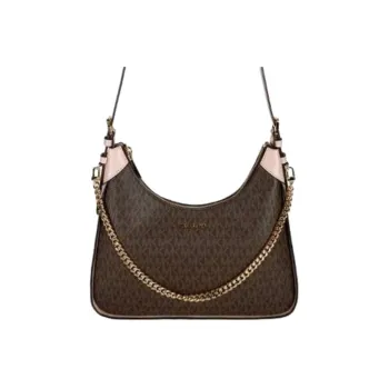 MICHAEL KORS Cow Leather Portable Crossbody Bag, Shoulder Bag Trumpets Women's Brown/Pink