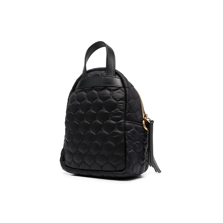 Moncler With Calfskin Backpack Small Size Women's Black-1