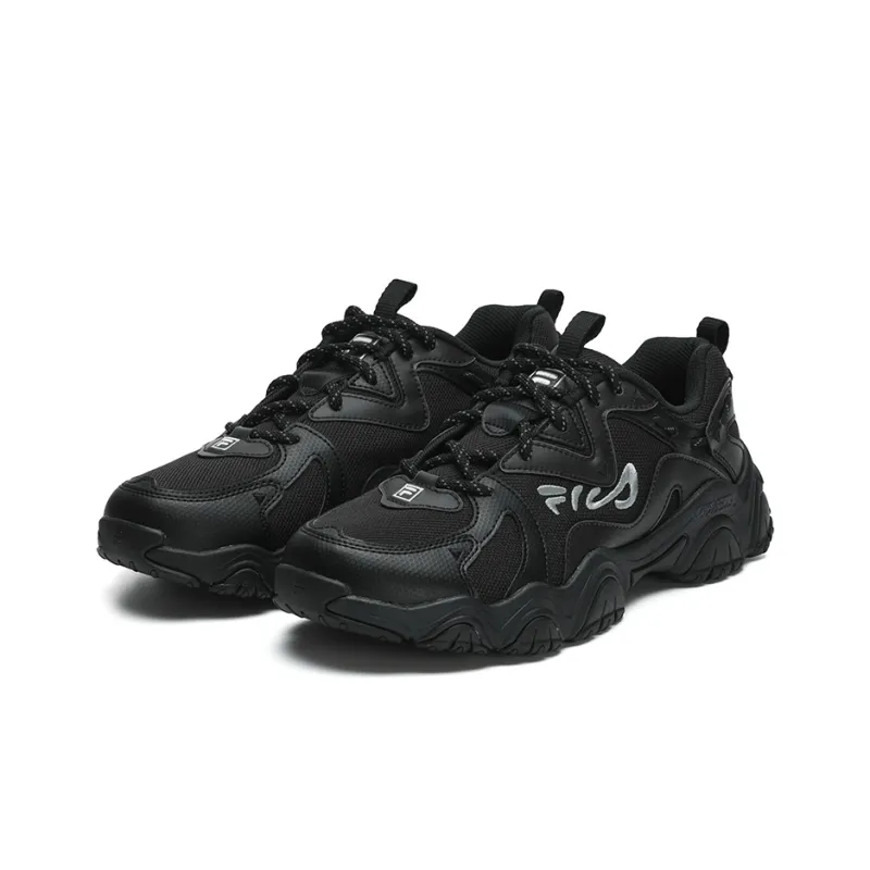 FILA Fluid 4 Cat Paw 4.0 Slip Resistant Breathable Low Top Casual Shoes Men's Jet Black-2