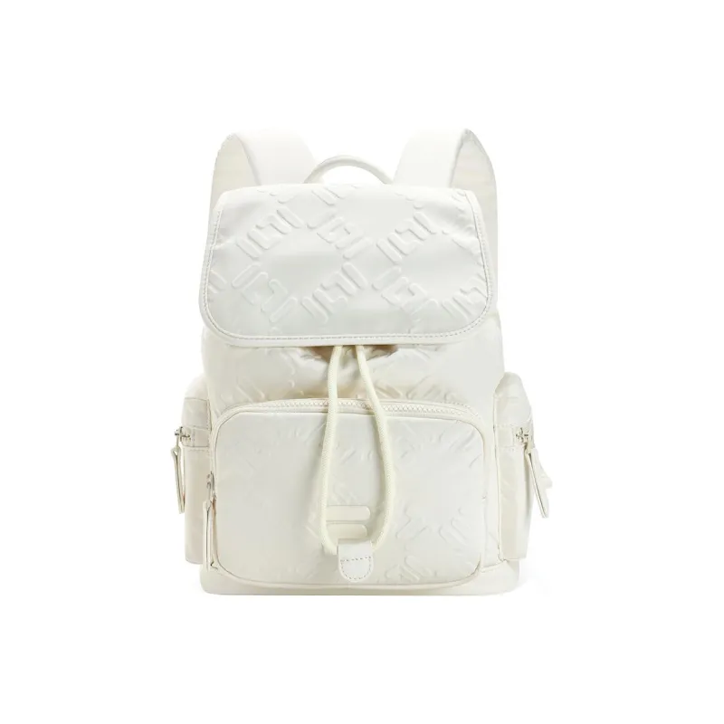 FILA FUSION PU Synthetic Leather Backpack Regular Women's White-0