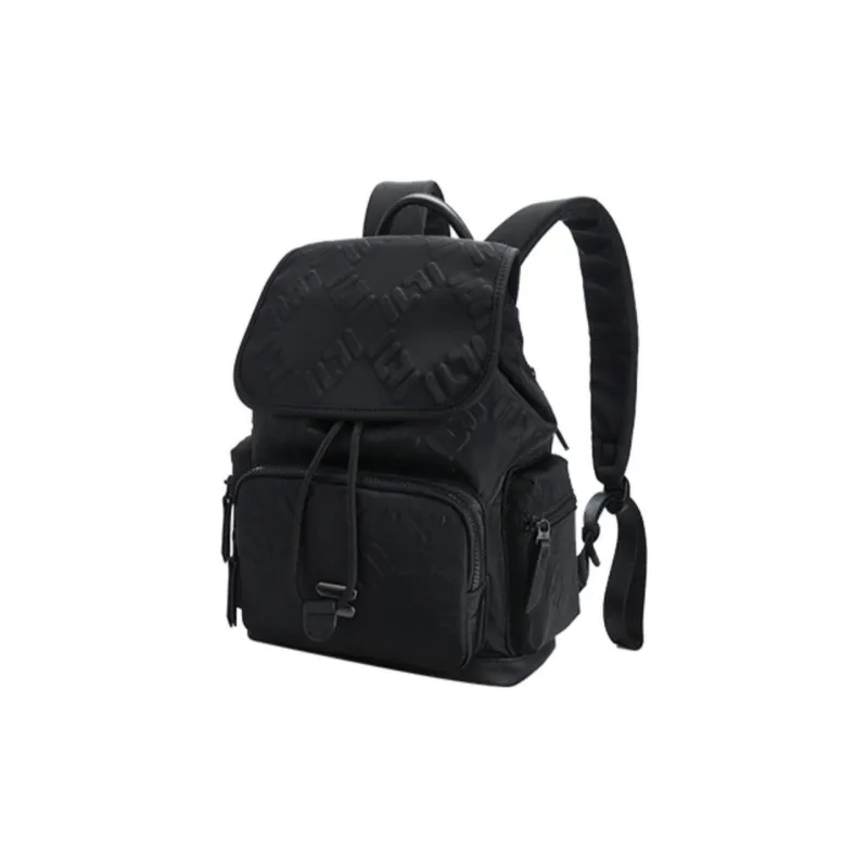 FILA FUSION Pu Synthetic Leather Backpack Regular Women's Pitch Black-1